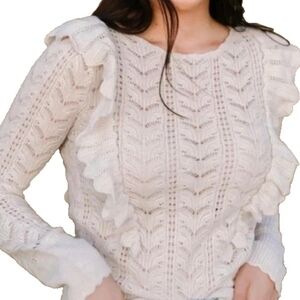 Rachel Parcell Pointelle Open Knit Sweater